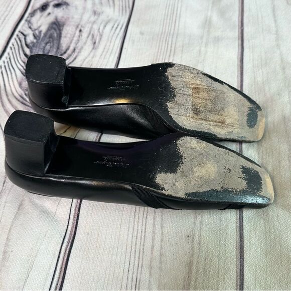 Vtg Salvatore Ferragamo Boutique Classic Block Heels Pumps US 8 AA Career Office - Picture 8 of 9
